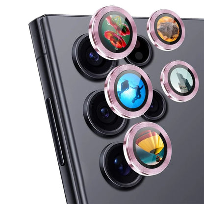 ENKAY HAT PRINCE For Samsung Galaxy S23 Ultra 1 Set Camera Lens Protector Metal Ring AR-Enhanced Lens Film