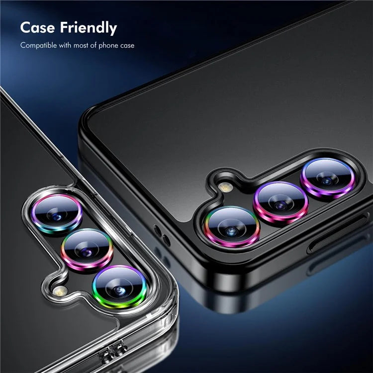 ENKAY HAT PRINCE For Samsung Galaxy S23 / S23+ Camera Lens Protector AR Clear Metal Ring Lens Film