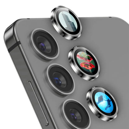 ENKAY HAT PRINCE For Samsung Galaxy S23 / S23+ Camera Lens Protector AR Clear Metal Ring Lens Film