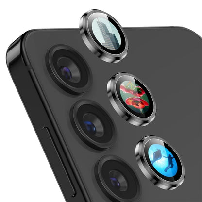 ENKAY HAT PRINCE For Samsung Galaxy S23 / S23+ Camera Lens Protector AR Clear Metal Ring Lens Film