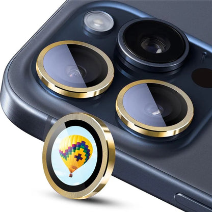 ENKAY HAT PRINCE For iPhone 15 Pro / 15 Pro Max AR-Enhanced Rear Lens Cover Camera Lens Protector Metal Ring