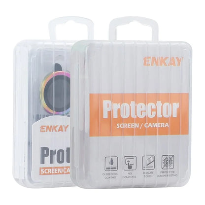 ENKAY HAT PRINCE For iPhone 15 Pro / 15 Pro Max AR-Enhanced Rear Lens Cover Camera Lens Protector Metal Ring