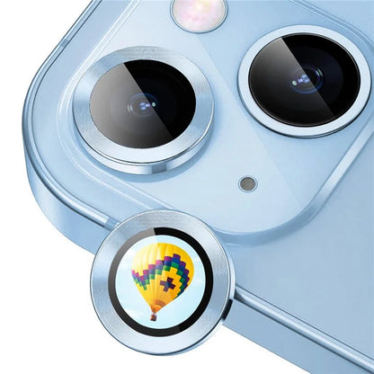 ENKAY HAT PRINCE For iPhone 14 / 14 Plus Camera Lens Protector AR Clear Anti-glare Lens Film Metal Ring Lens Guard