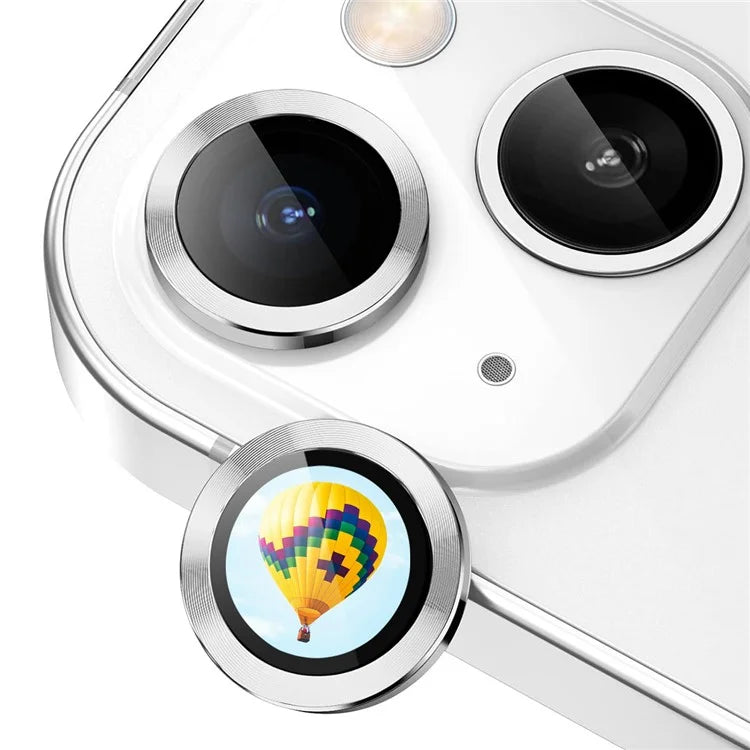 ENKAY HAT PRINCE For iPhone 14 / 14 Plus Camera Lens Protector AR Clear Anti-glare Lens Film Metal Ring Lens Guard