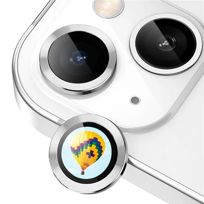 ENKAY HAT PRINCE For iPhone 14 / 14 Plus Camera Lens Protector AR Clear Anti-glare Lens Film Metal Ring Lens Guard