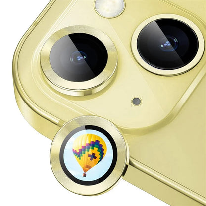 ENKAY HAT PRINCE For iPhone 14 / 14 Plus Camera Lens Protector AR Clear Anti-glare Lens Film Metal Ring Lens Guard