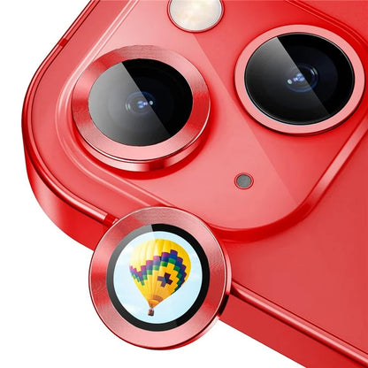 ENKAY HAT PRINCE For iPhone 14 / 14 Plus Camera Lens Protector AR Clear Anti-glare Lens Film Metal Ring Lens Guard