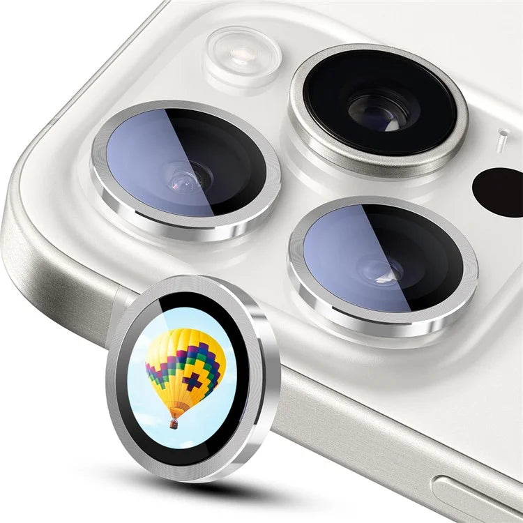 ENKAY HAT PRINCE For iPhone 14 Pro / 14 Pro Max 1 Set Camera Lens Protector Metal Ring HD Individual Lens Film