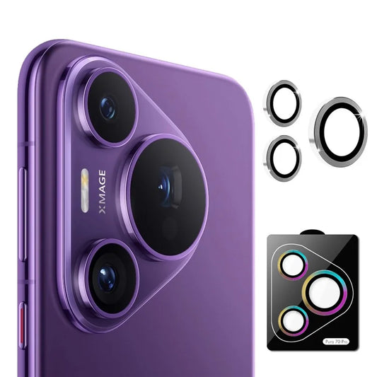 ENKAY HAT PRINCE For Huawei Pura 70 Pro / Pura 70 Pro+ 1 Set Rear Camera Lens Protector Metal Ring Lens Film