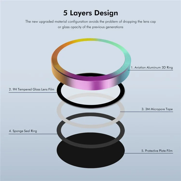 ENKAY HAT PRINCE For Huawei Pura 70 1 Set Camera Lens Protector Metal Individual Ring Lens Film