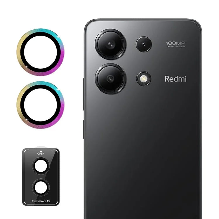 ENKAY HAT PRINCE For Xiaomi Redmi Note 13 5G Clear Lens Guard Metal Ring Camera Lens Protector