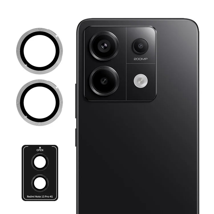 ENKAY HAT PRINCE For Xiaomi Redmi Note 13 Pro 4G / Poco M6 Pro 4G Camera Lens Protector Metal Ring Lens Guard