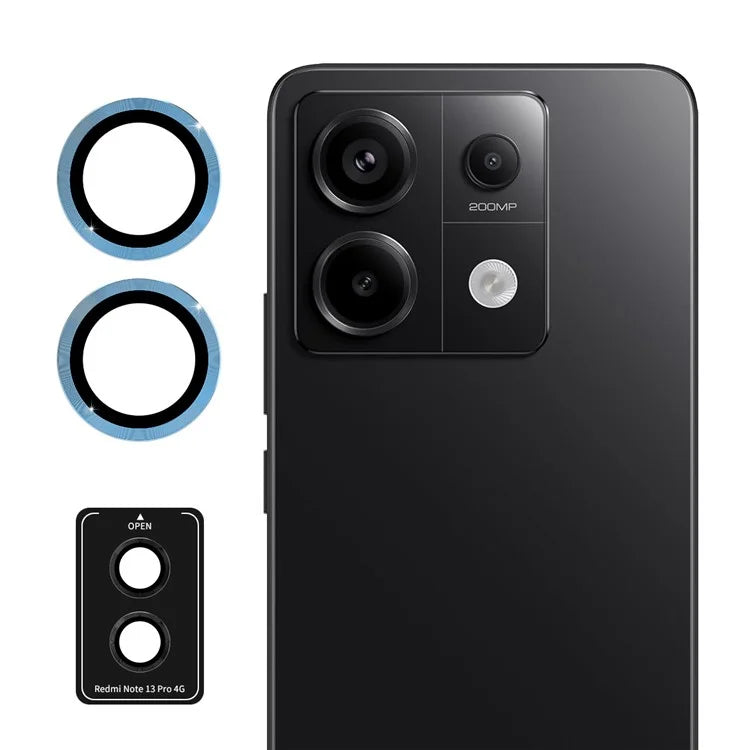 ENKAY HAT PRINCE For Xiaomi Redmi Note 13 Pro 4G / Poco M6 Pro 4G Camera Lens Protector Metal Ring Lens Guard