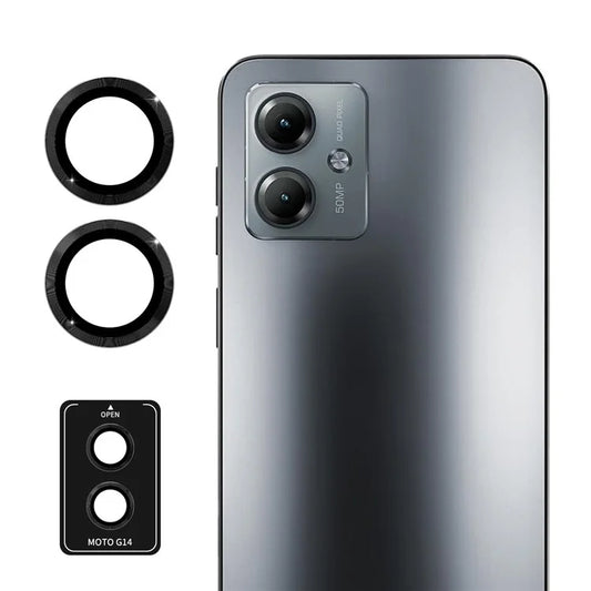 ENKAY HAT PRINCE For Motorola Moto G14 4G Metal Ring Camera Lens Protector Lens Guard