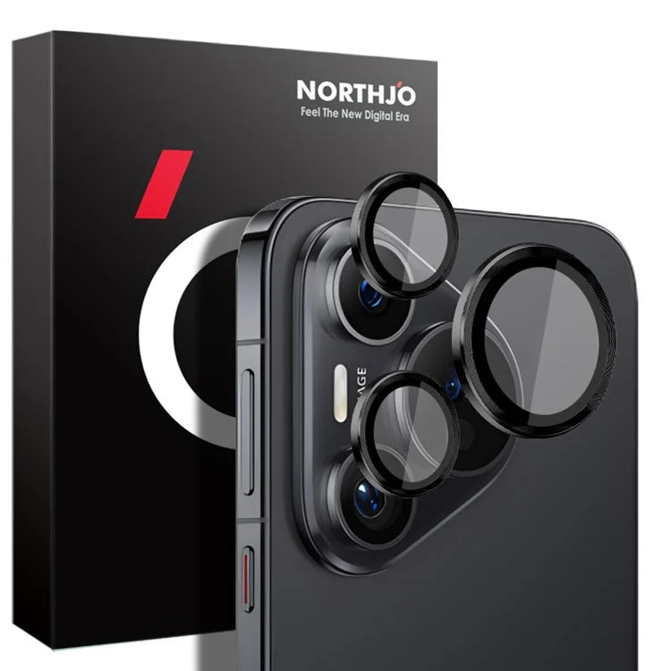 NORTHJO 1 Set For Huawei Pura 70 Camera Lens Protector Tempered Glass+Metal Ring Lens Guard