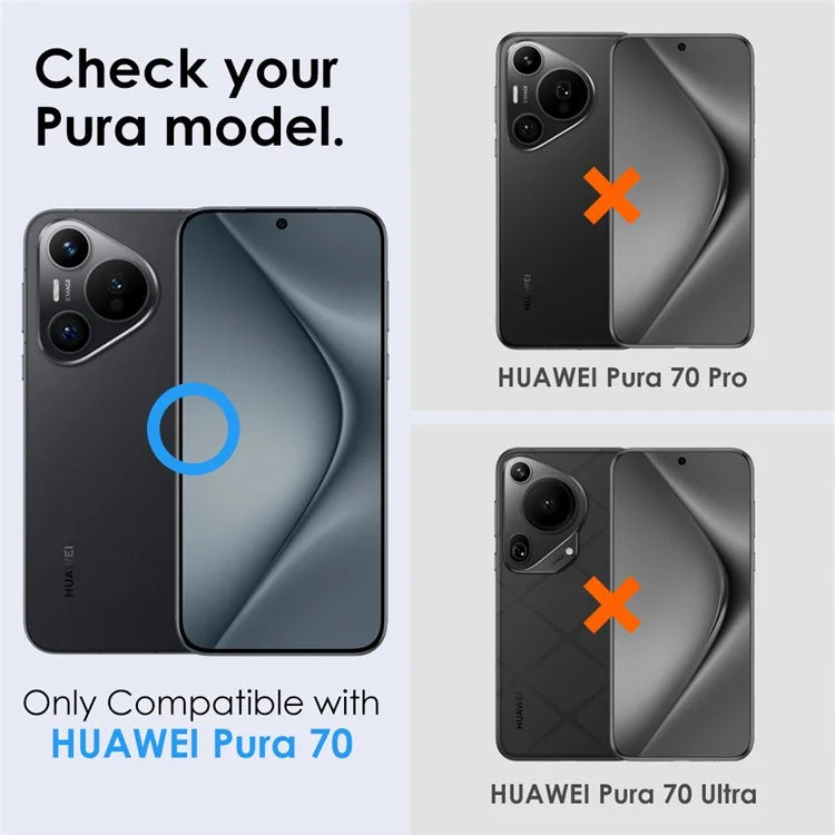 NORTHJO 1 Set For Huawei Pura 70 Camera Lens Protector Tempered Glass+Metal Ring Lens Guard
