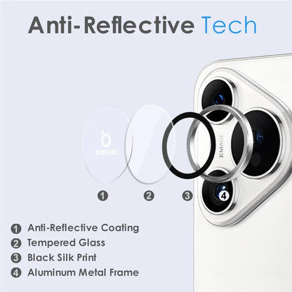 NORTHJO 1 Set For Huawei Pura 70 Camera Lens Protector Tempered Glass+Metal Ring Lens Guard