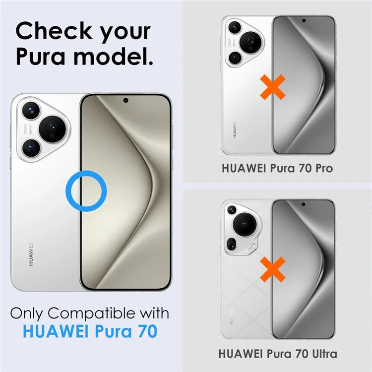 NORTHJO 1 Set For Huawei Pura 70 Camera Lens Protector Tempered Glass+Metal Ring Lens Guard