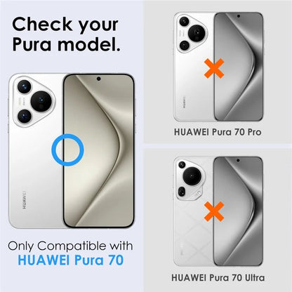 NORTHJO 1 Set For Huawei Pura 70 Camera Lens Protector Tempered Glass+Metal Ring Lens Guard