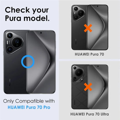 NORTHJO 1 Set For Huawei Pura 70 Pro / 70 Pro+ Camera Lens Flim+Tempered Glass+Metal Ring Lens Protector
