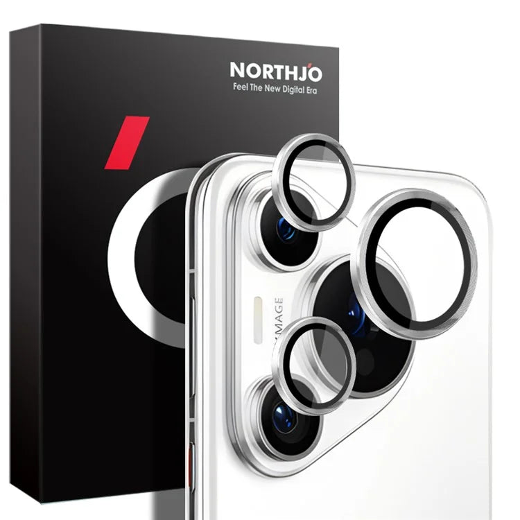 NORTHJO 1 Set For Huawei Pura 70 Pro / 70 Pro+ Camera Lens Flim+Tempered Glass+Metal Ring Lens Protector