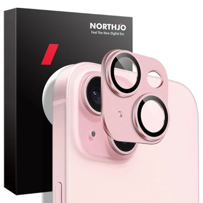 NORTHJO For iPhone 15 Plus / 15 Camera Lens Protector Matte Plate Integrated Aluminum Alloy Lens Film