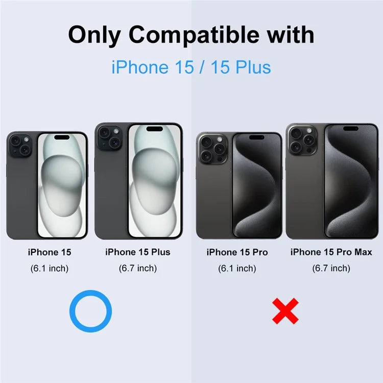 NORTHJO For iPhone 15 Plus / 15 Camera Lens Protector Matte Plate Integrated Aluminum Alloy Lens Film