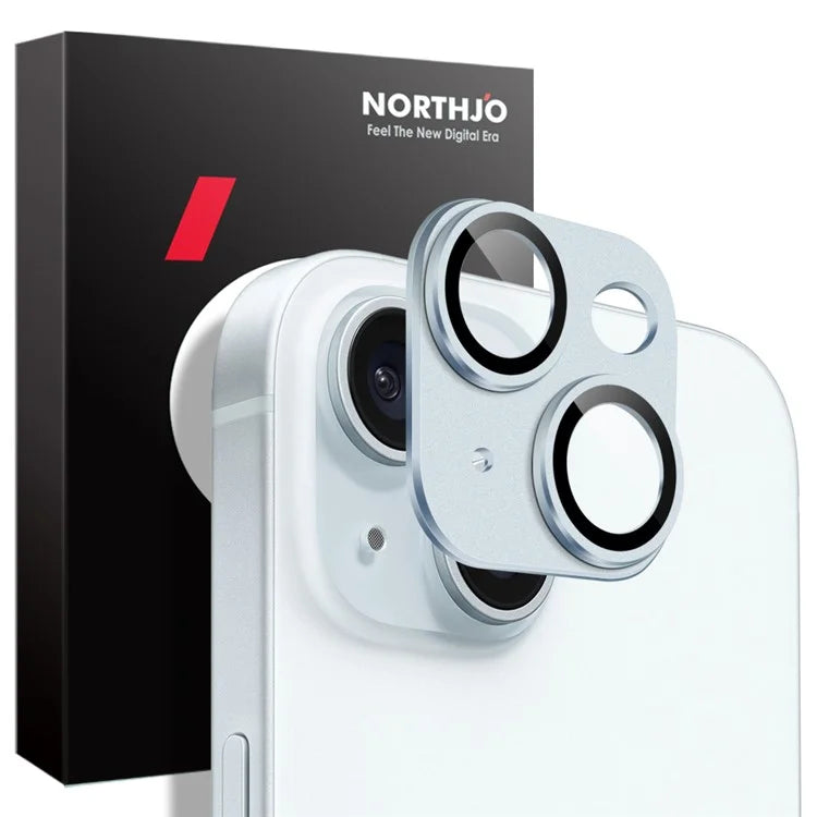 NORTHJO For iPhone 15 Plus / 15 Camera Lens Protector Matte Plate Integrated Aluminum Alloy Lens Film