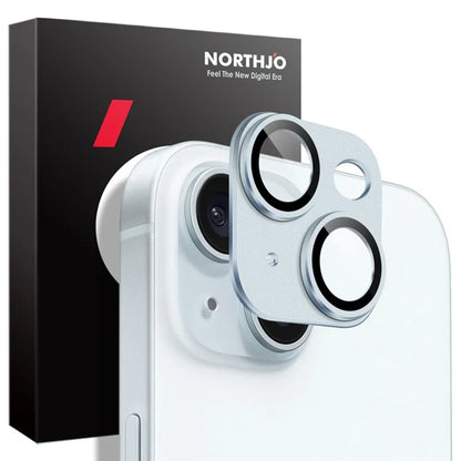 NORTHJO For iPhone 15 Plus / 15 Camera Lens Protector Matte Plate Integrated Aluminum Alloy Lens Film