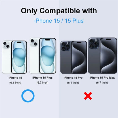 NORTHJO For iPhone 15 Plus / 15 Camera Lens Protector Matte Plate Integrated Aluminum Alloy Lens Film