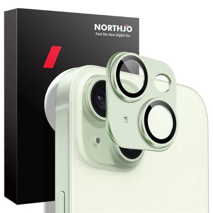 NORTHJO For iPhone 15 Plus / 15 Camera Lens Protector Matte Plate Integrated Aluminum Alloy Lens Film