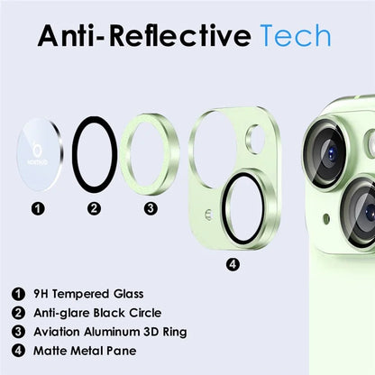 NORTHJO For iPhone 15 Plus / 15 Camera Lens Protector Matte Plate Integrated Aluminum Alloy Lens Film