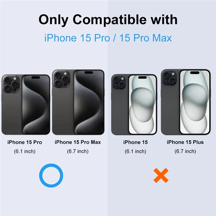 NORTHJO For iPhone 15 Pro / 15 Pro Max Camera Lens Protector Matte Metal + Tempered Glass Integrated Lens Film