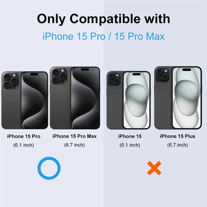NORTHJO For iPhone 15 Pro / 15 Pro Max Camera Lens Protector Matte Metal + Tempered Glass Integrated Lens Film