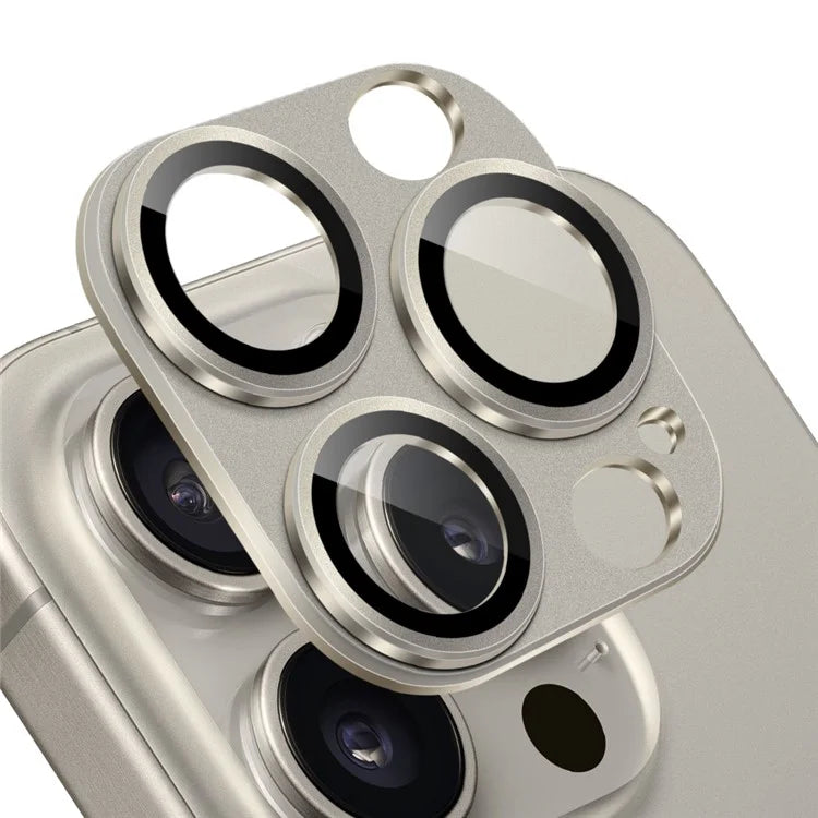 NORTHJO For iPhone 15 Pro / 15 Pro Max Camera Lens Protector Matte Metal + Tempered Glass Integrated Lens Film