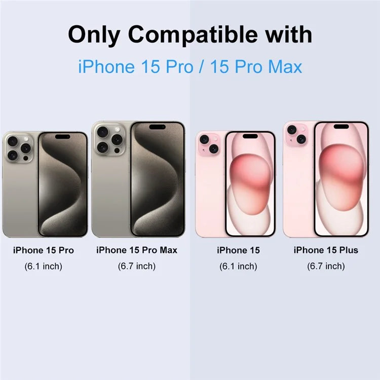 NORTHJO For iPhone 15 Pro / 15 Pro Max Camera Lens Protector Matte Metal + Tempered Glass Integrated Lens Film