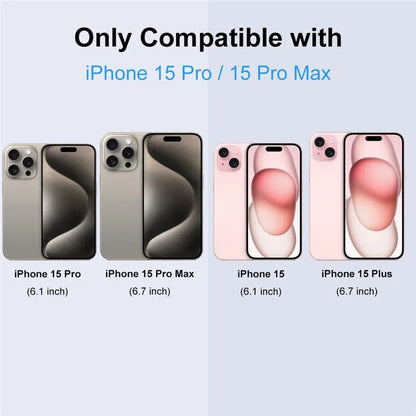 NORTHJO For iPhone 15 Pro / 15 Pro Max Camera Lens Protector Matte Metal + Tempered Glass Integrated Lens Film