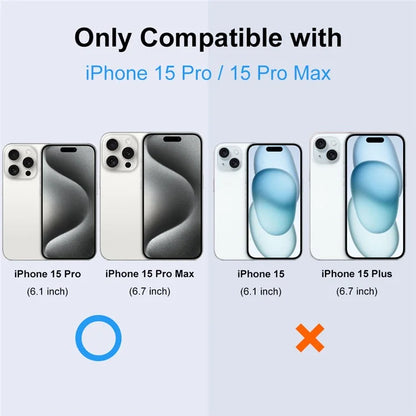 NORTHJO For iPhone 15 Pro / 15 Pro Max Camera Lens Protector Matte Metal + Tempered Glass Integrated Lens Film