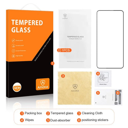 AMORUS For Xiaomi Poco M6 Pro 5G  /  Redmi 12 5G (Global) Screen Protector Tempered Glass HD Clear Film