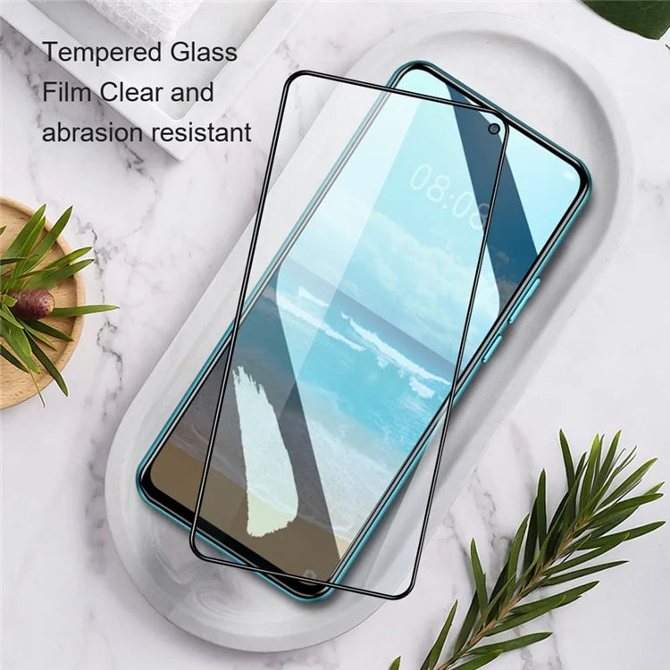AMORUS 2Pcs For Xiaomi Poco M6 Pro 5G / Redmi 12 5G (Global) Screen Protector Tempered Glass Silk Printing Film