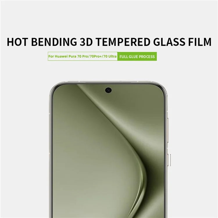 PINWUYO For Huawei Pura 70 Pro / Pura 70 Pro+ / Pura 70 Ultra Screen Protector 3D Hot Bending Tempered Glass Film