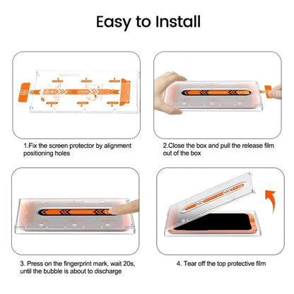 For iPhone 15 Screen Protector Full Coverage Tempered Glass Film with Easy Installation Tool
