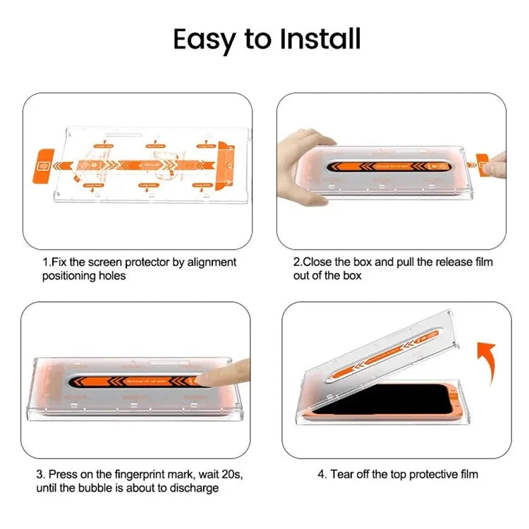 For iPhone 15 Plus Tempered Glass Full Screen Protector with Installation Tool