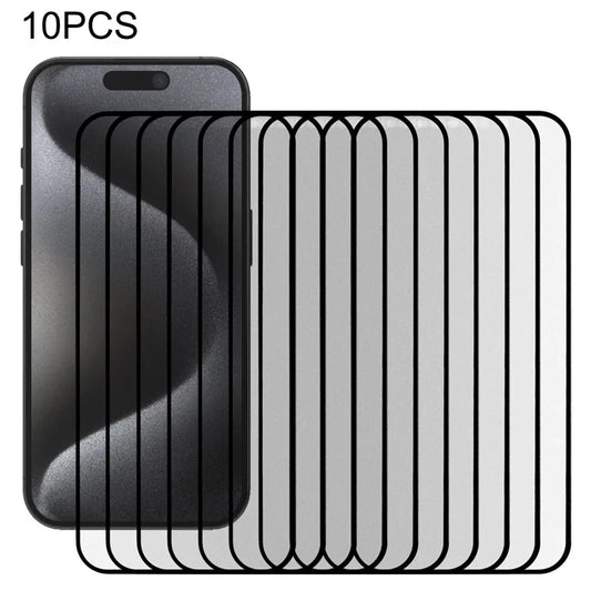10PCS For iPhone 15 Pro Screen Protector Frosted Anti-Fingerprint PET Film