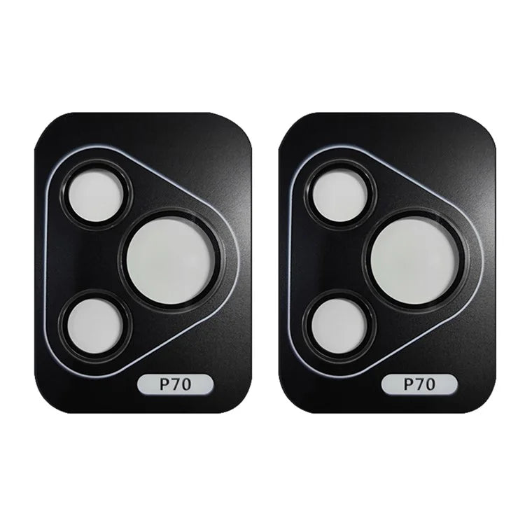 RURIHAI 2 Set For Huawei Pura 70 Camera Lens Film Metal Ring AR HD Glass Lens Protector