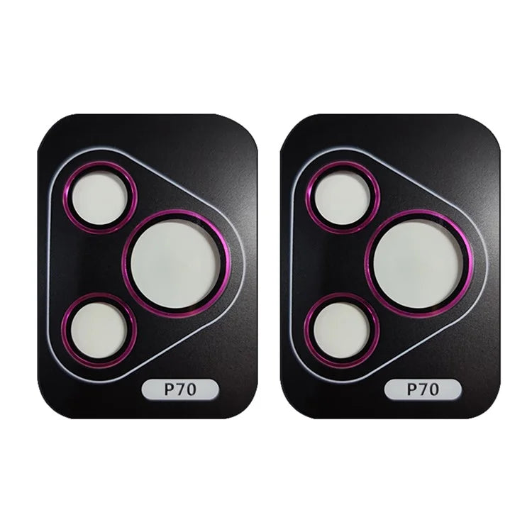 RURIHAI 2 Set For Huawei Pura 70 Camera Lens Film Metal Ring AR HD Glass Lens Protector