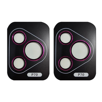 RURIHAI 2 Set For Huawei Pura 70 Camera Lens Film Metal Ring AR HD Glass Lens Protector