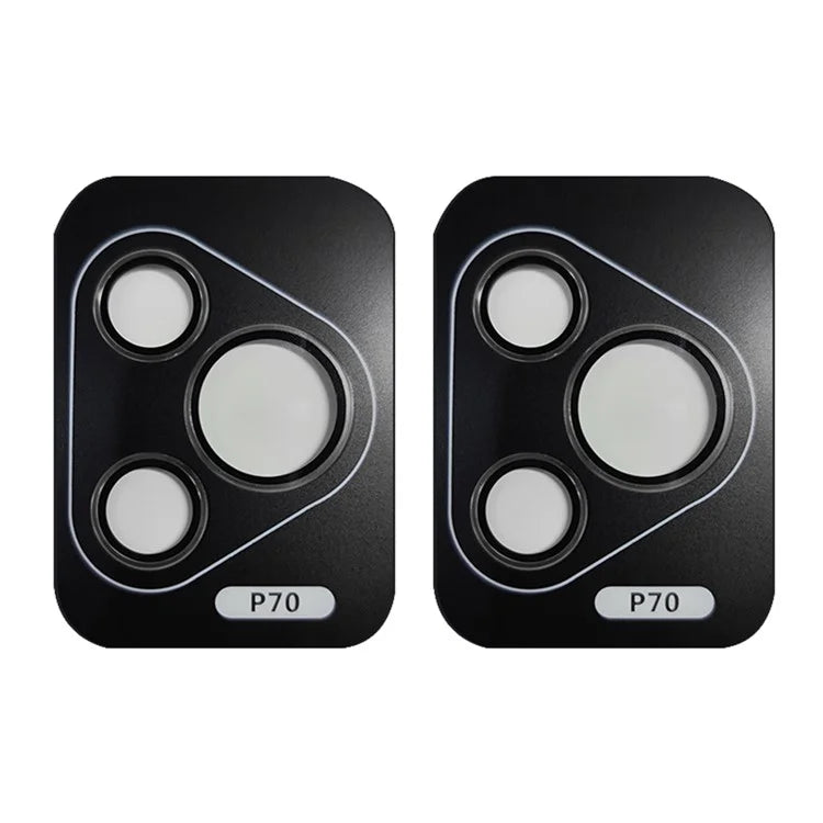 RURIHAI 2 Set For Huawei Pura 70 Camera Lens Film Metal Ring AR HD Glass Lens Protector