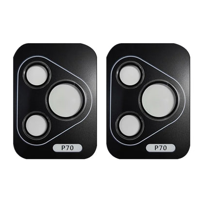 RURIHAI 2 Set For Huawei Pura 70 Camera Lens Film Metal Ring AR HD Glass Lens Protector