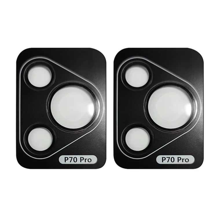RURIHAI For Huawei Pura 70 Pro / Pura 70 Pro+ 2 Set Camera Lens Film Metal Ring AR HD Glass Lens Protector